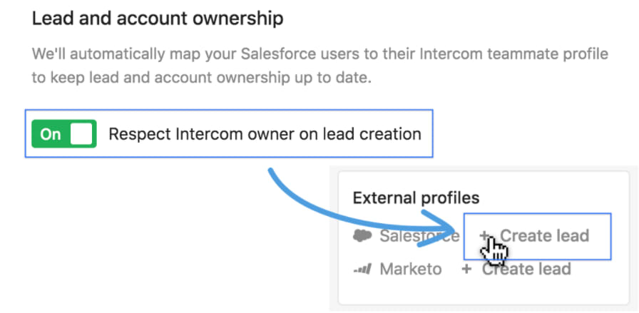 Intercom Salesforce Integration: Create Lead