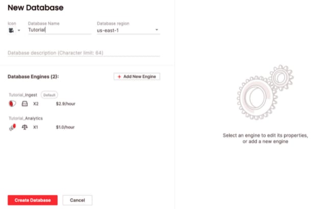 Create new database