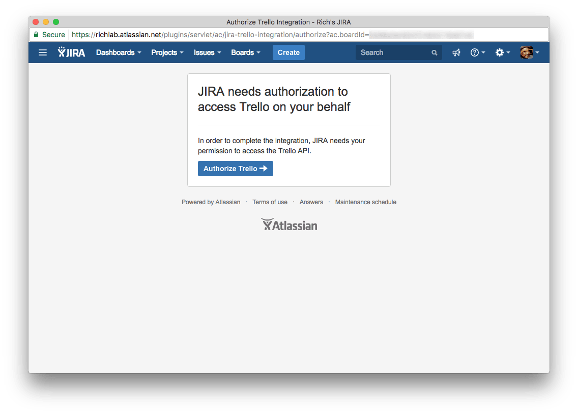 Jira Trello - Trello Authorization image