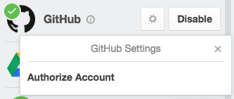 Authorize GitHub Account