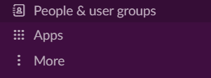 Apps Menu in Sidebar