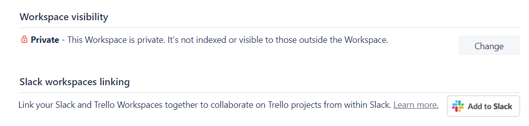 Workspace Visibility Settings