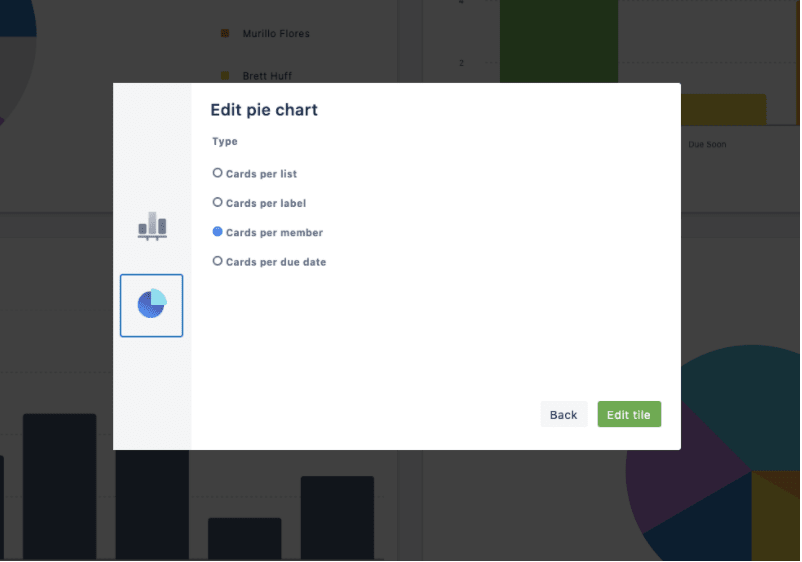 Trello Reporting filter type