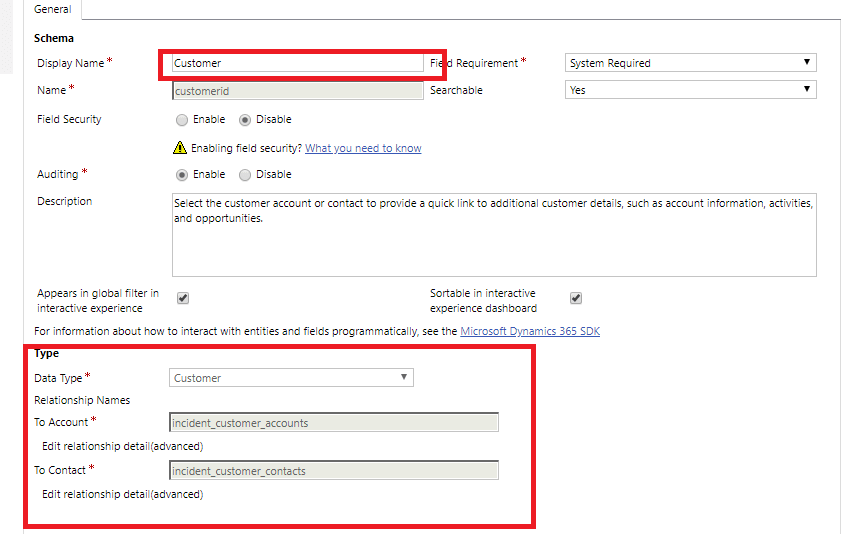 CRM Fields Contact Type