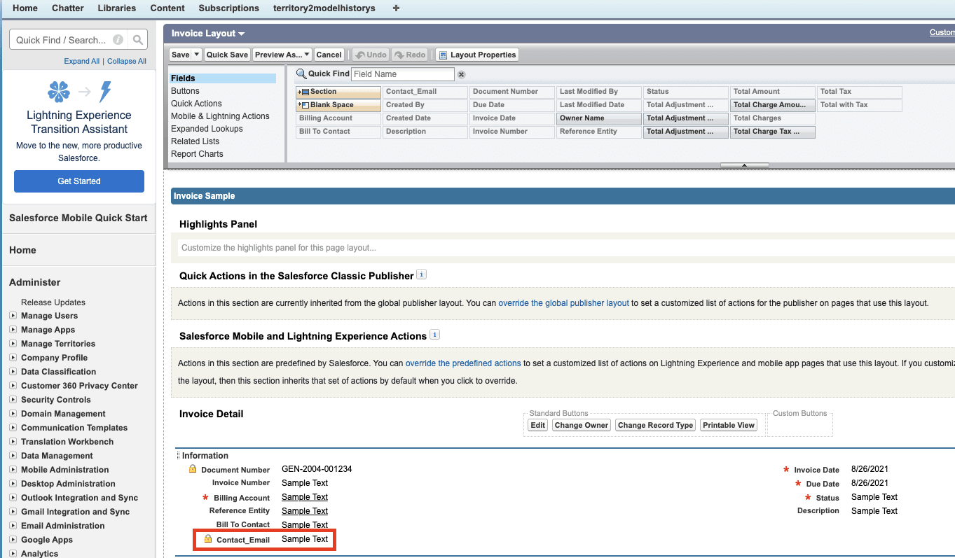 Cross Object Formula Salesforce Field under Information Panel