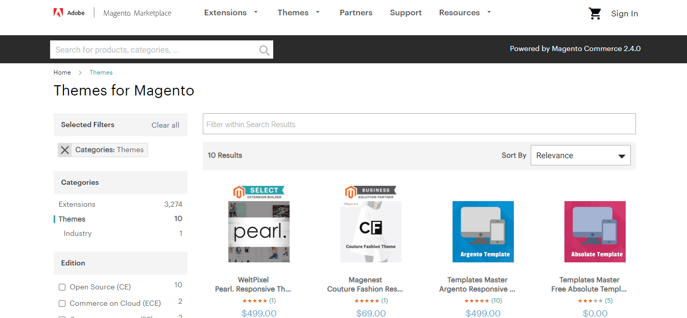 Shopify vs Magento - magneto themes