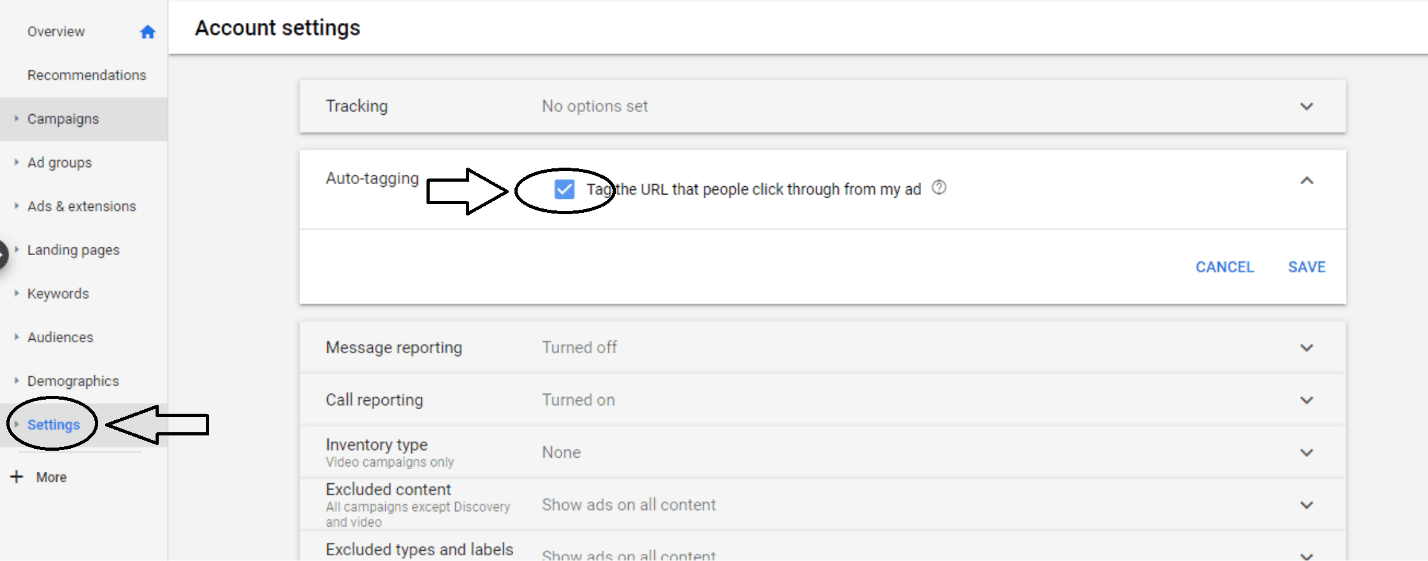 Google Ads Salesforce integration: Enable auto-tagging