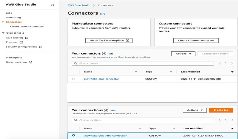 Amazon(AWS) Snowflake Integration - Select Connector