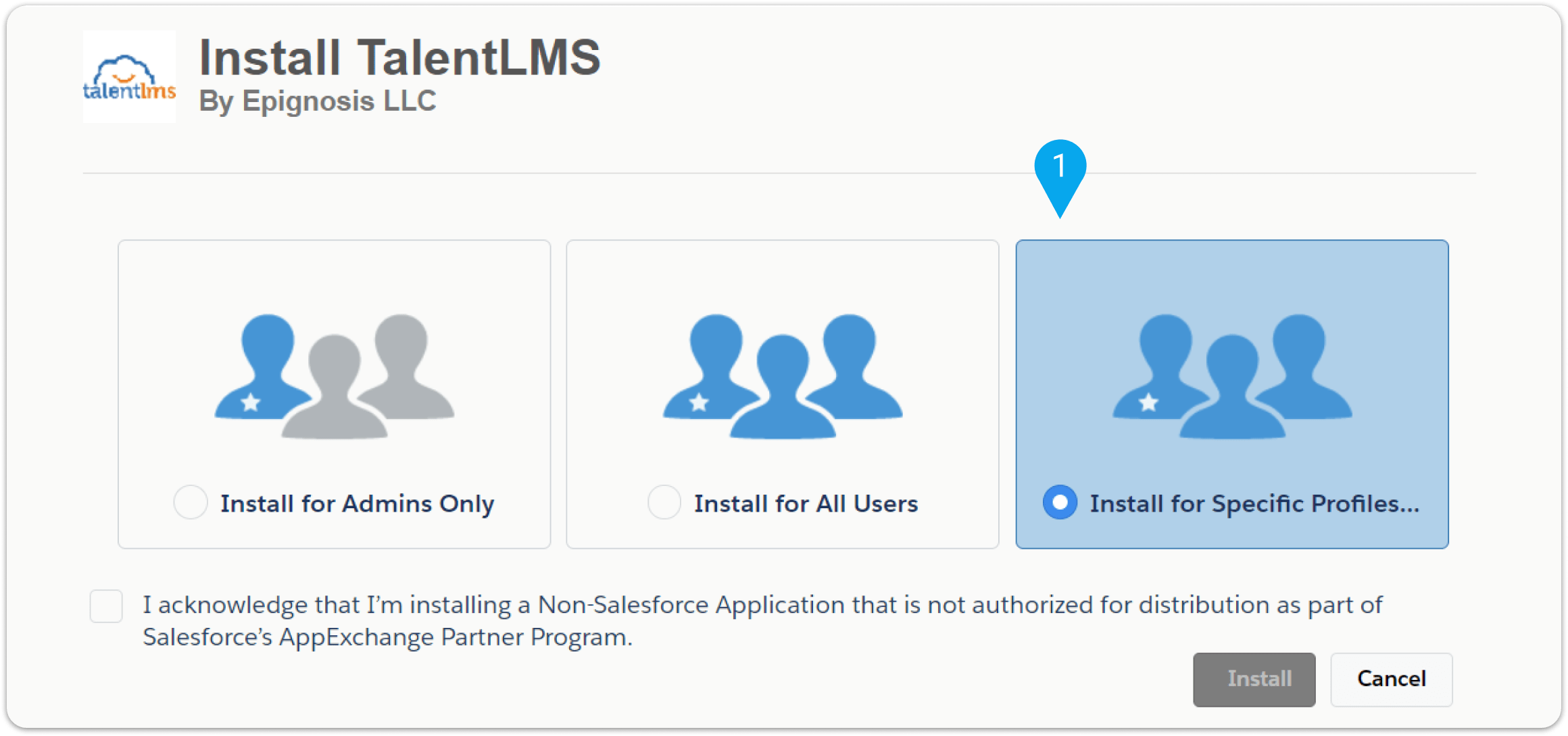 salesforce lms integration: Install Talent LMS
