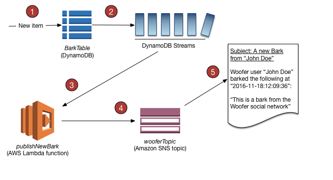 DynamoDB Streams: AWS Lambda Function Process