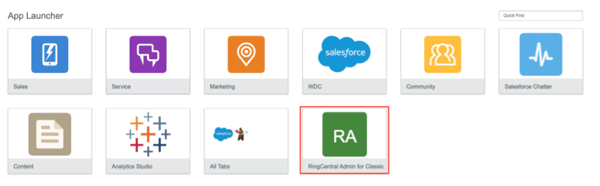 RingCentral Salesforce - RingCentral Admin