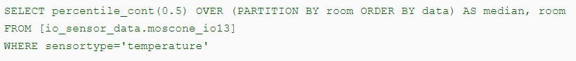 BigQuery Median - Percentage Function