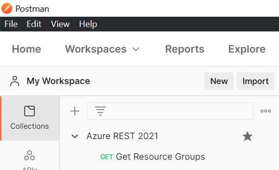 Azure REST API - Displayed