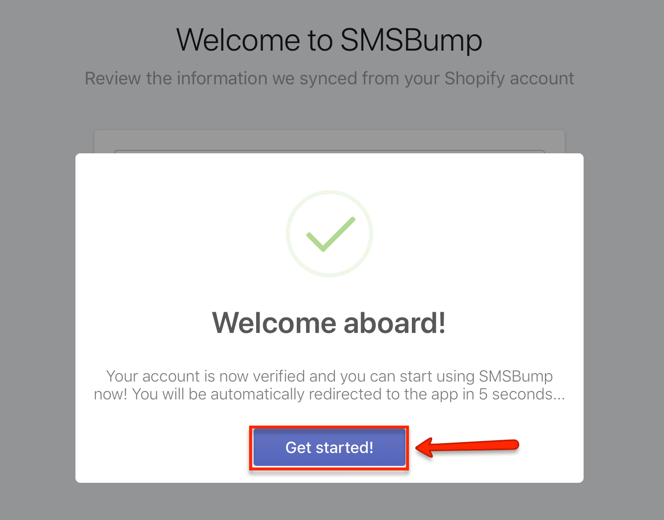 SMSBump Shopify - Get Started