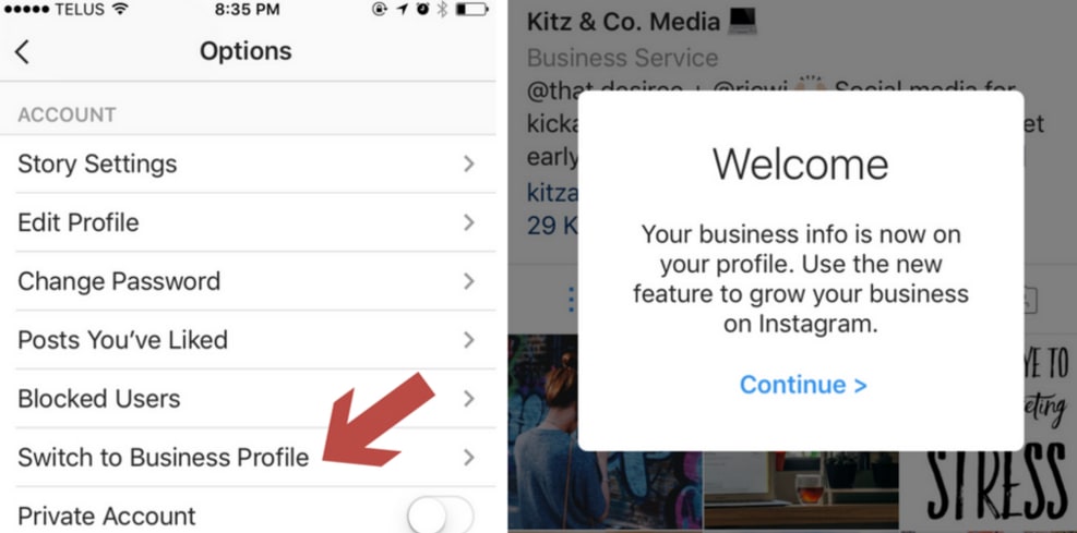 Switching to Instagram Business Account image