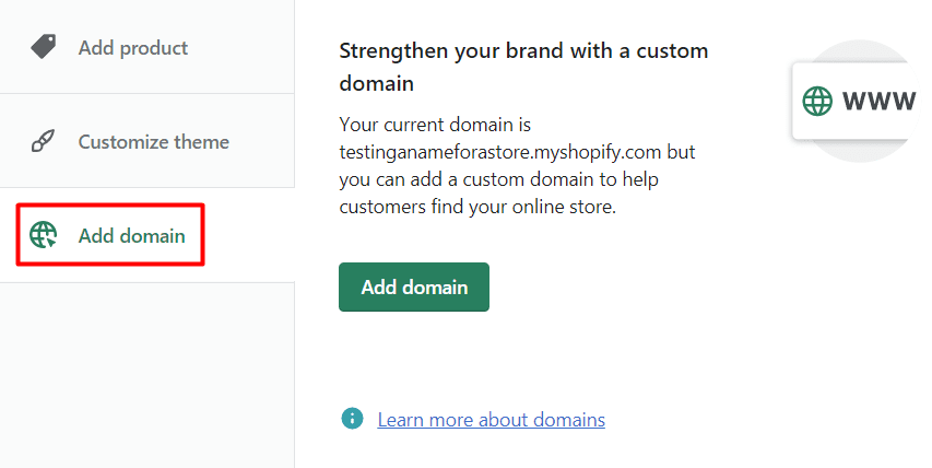 Shopify Dropshipping - Add Domain