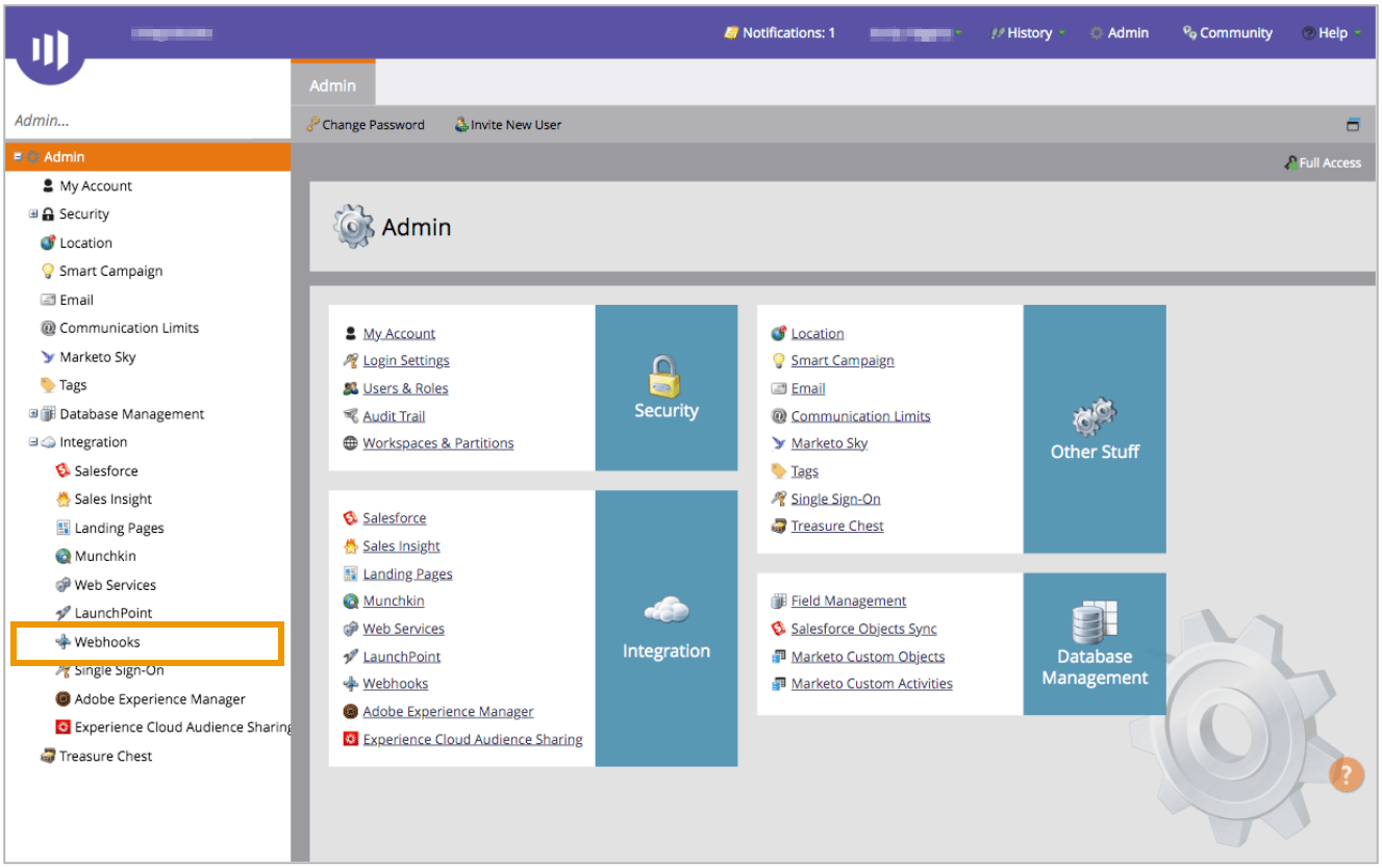 Side Menu Bar in Marketo