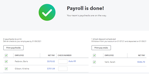 QuickBooks - Payroll