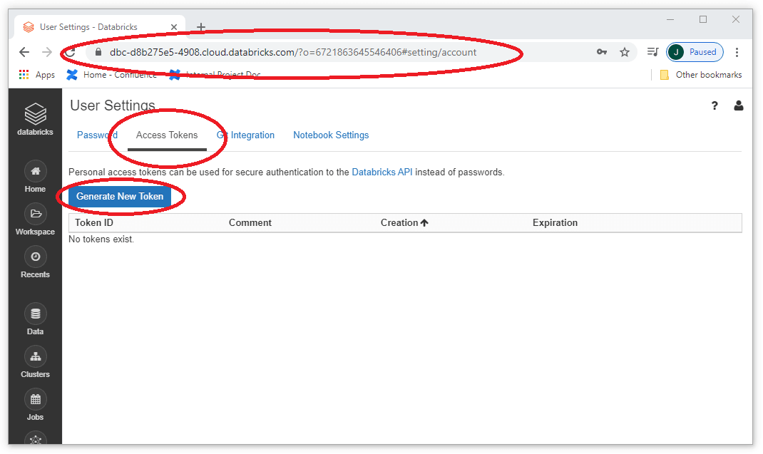 Airflow Databricks - Databricks User Settings
