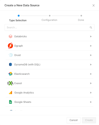 Selecting Databricks as Data Source