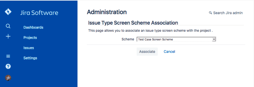 Jira Testing - Scheme drop-down