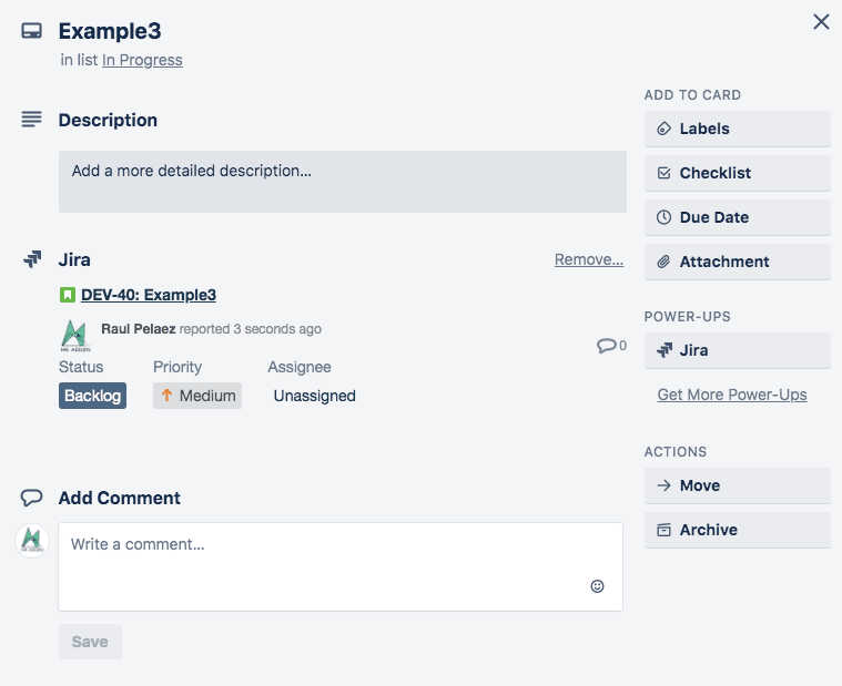 Jira Trello - Jira Issue Created in Trello Card