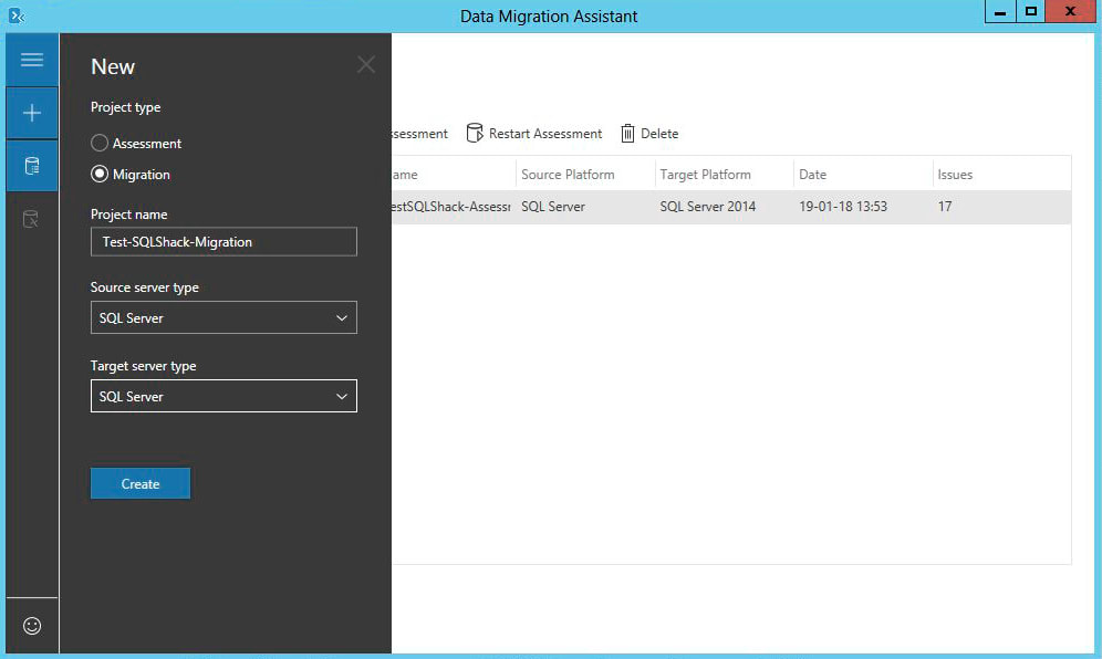 SQL Server Migration - Migration Project Type