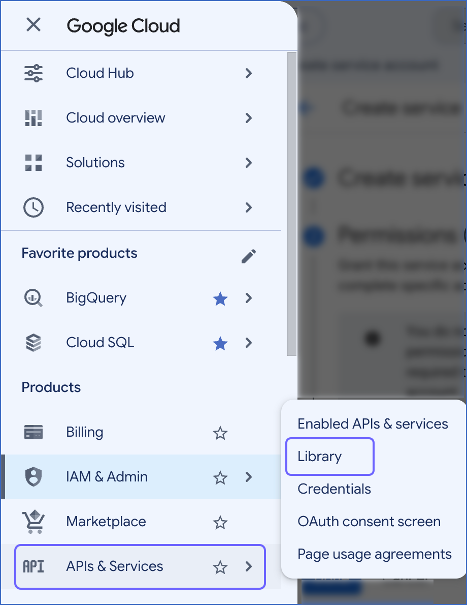 API Library Menu