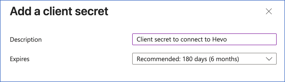 Add A Client Secret
