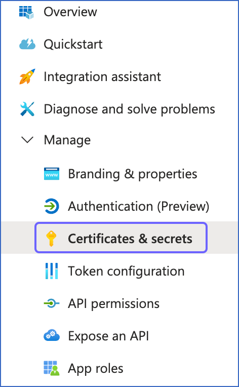 Certificates And Secrets