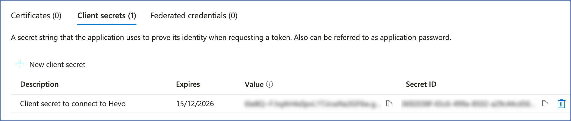 Copy Client Secret