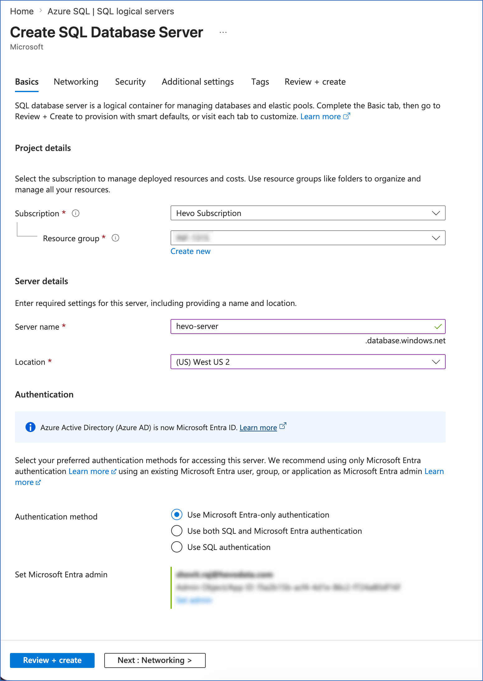 SQL Database Server Basics