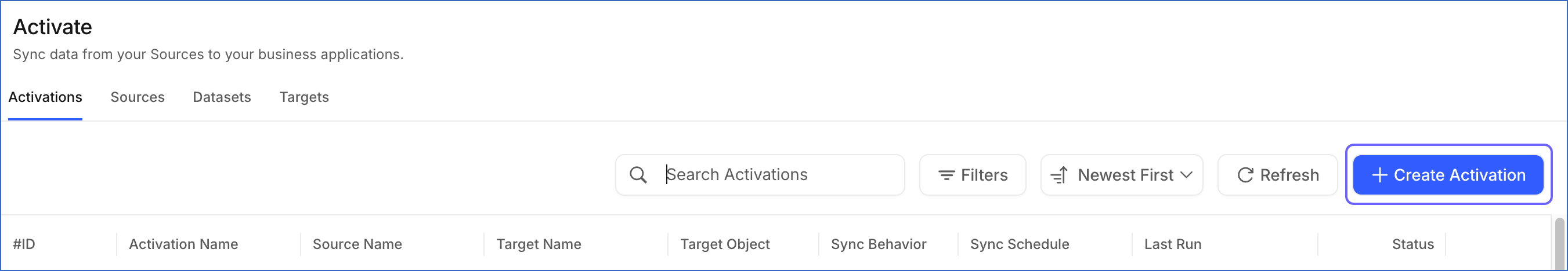 Click Create Activation