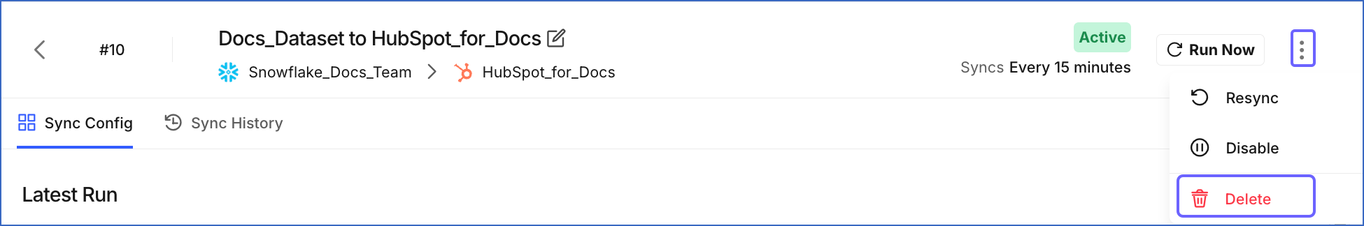 Click Delete