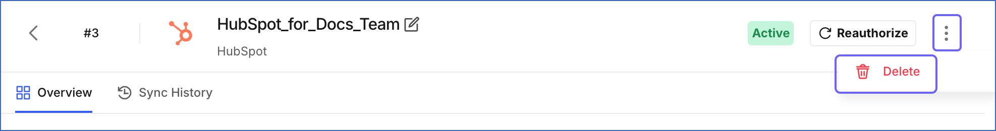Click Delete