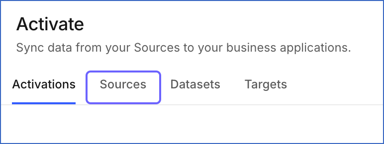 Click the Sources tab