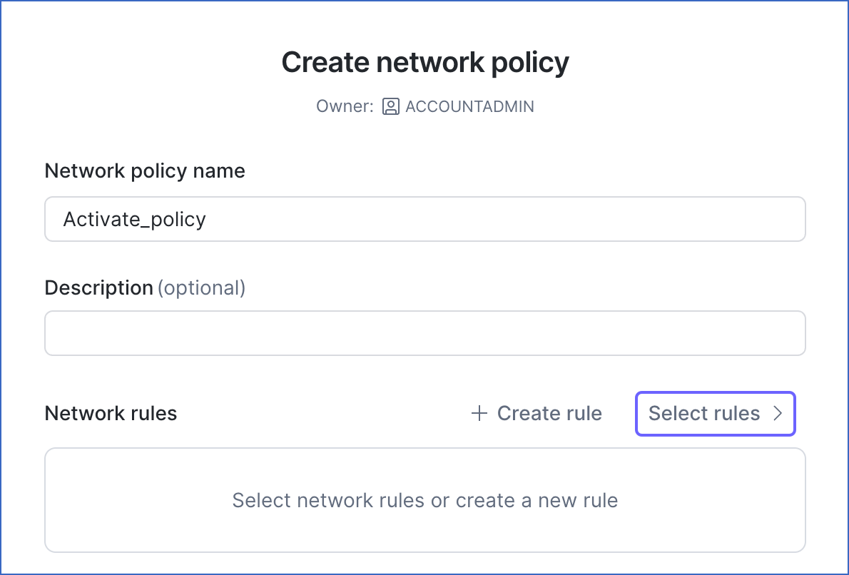 Select rules