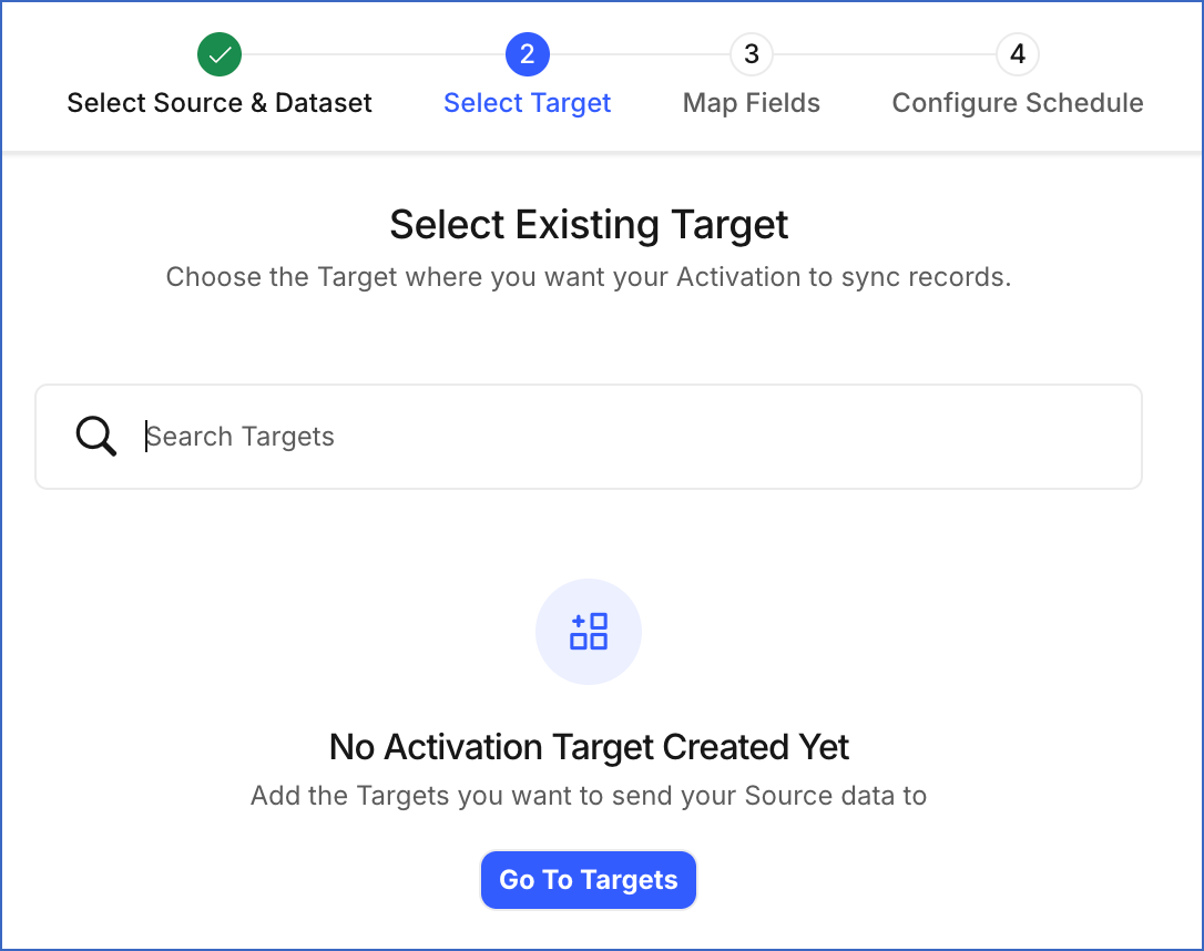 No Activation Target Created Yet