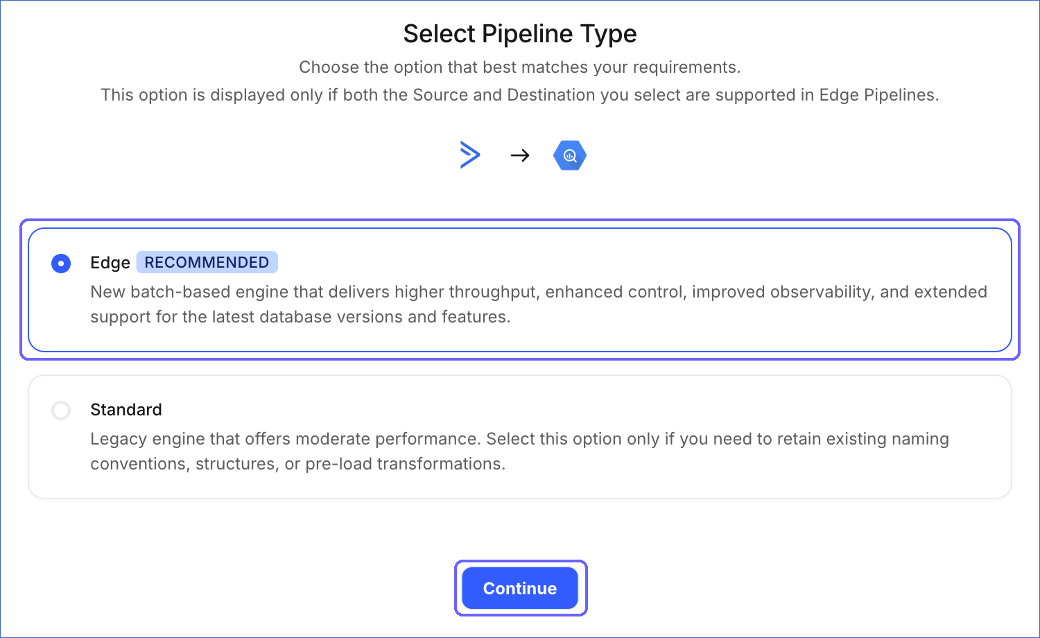 Select Pipeline Type