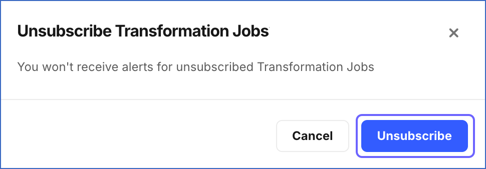 Confirm Unsubscribe