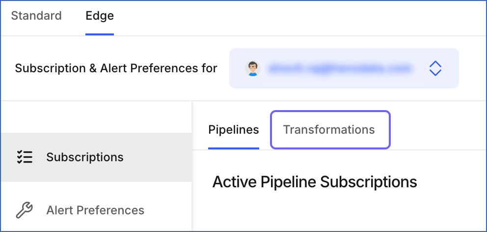 Transformations Tab