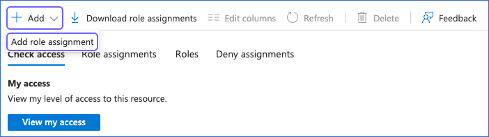 Click Add role assignment