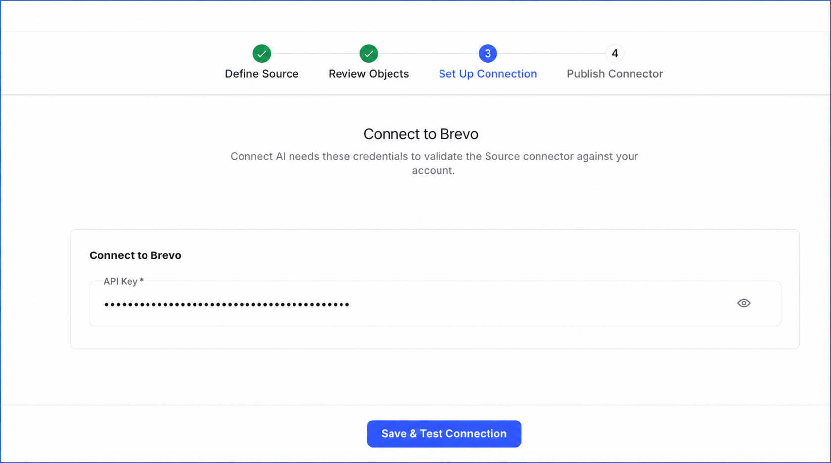 Set Up Connection page