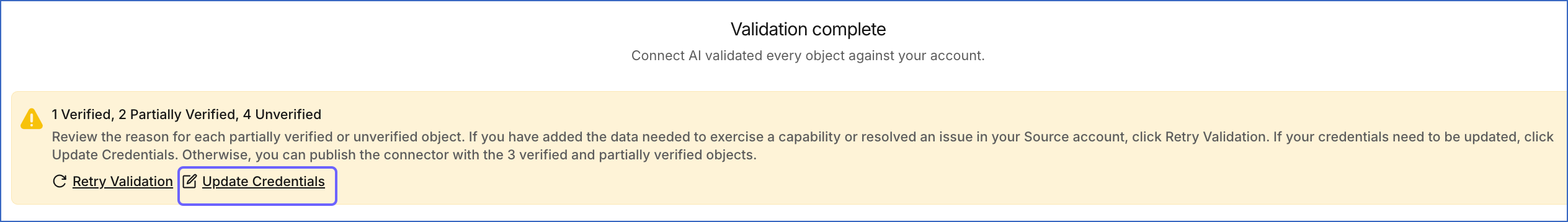 Update Credentials