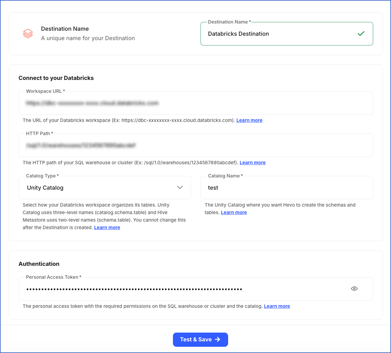 Configure Databricks as a Destination