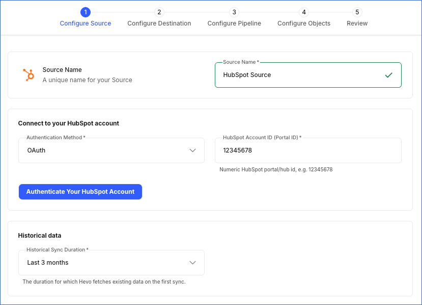 Configure Source