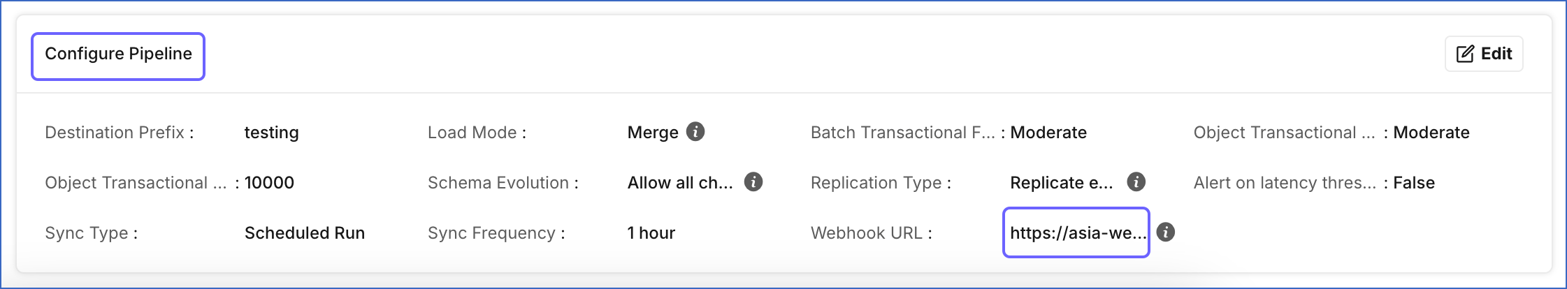 Copy Webhook URL