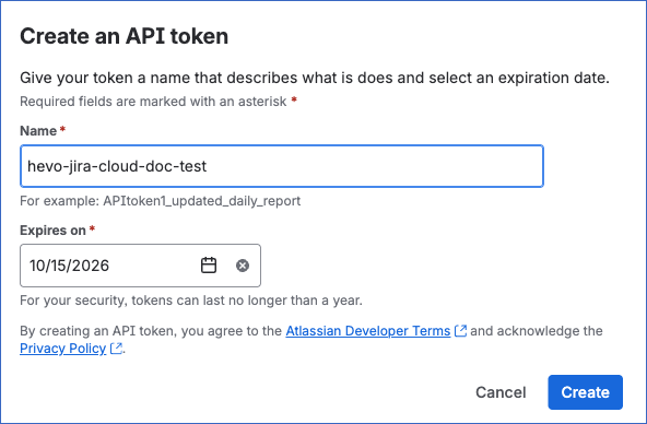 Create an API token