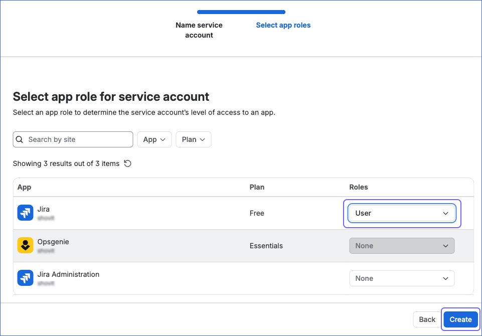 Select app roles