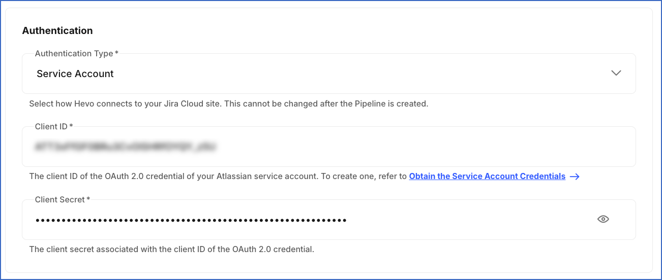 Service Account authentication